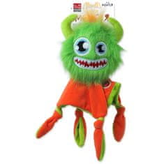 Dog Fantasy Hračka Monsters strašidlo pískacie chlpaté zelené s dečkou 28cm