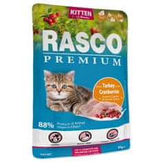 RASCO Kapsička Premium Kitten morka s brusnicou 85g