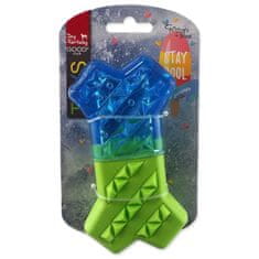 Dog Fantasy Hračka Kosť chladiaca zeleno-modrá 13,5x7,4x3,8cm
