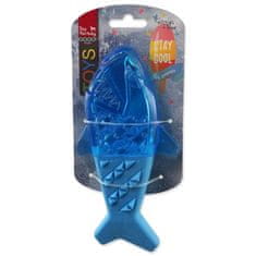 Dog Fantasy Hračka žralok chladiaci modrá 18x9x4cm