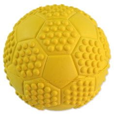 Dog Fantasy Hračka loptička futbal s bodlinami pískací mix farieb 7cm