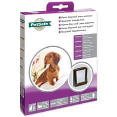 PetSafe Dvierka plastové s transparentným flapom hnedá, výrez 18,5x15,8cm