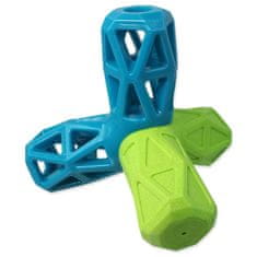 Dog Fantasy Hračka geometrická pískacia modro-zelená 12,9x1,2x10,2cm