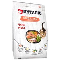 Ontario Krmivo Cat Sterilised Salmon 2kg