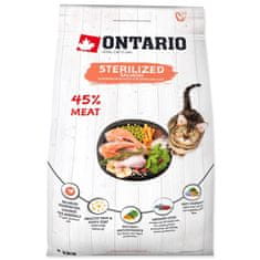 Ontario Krmivo Cat Sterilised Salmon 2kg