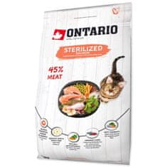 Ontario Krmivo Cat Sterilised Salmon 2kg