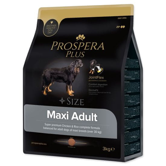 PROSPERA PLUS Krmivo Maxi Adult kura s ryžou 3kg