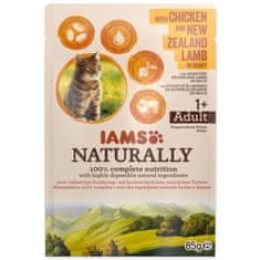 IAMS Kapsička Naturally Adult kura & jahňacie v omáčke 85g