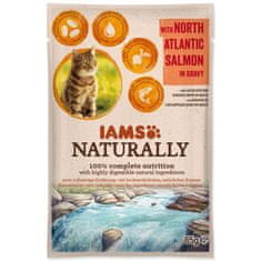 IAMS Kapsička Naturally Adult losos v omáčke 85g