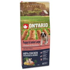 Ontario Krmivo Puppy & Junior Large Chicken & Potatoes 12kg