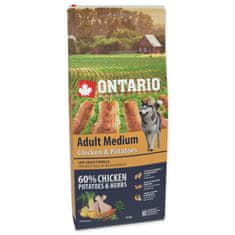 Ontario Krmivo Adult Medium Chicken & Potatoes 12kg