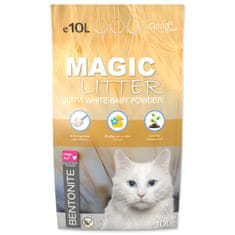 Magic Cat Mačkolit Magic Litter Bentonite Ultra White Baby Powder 10L/9kg