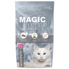 Magic Cat Mačkolit Magic Litter Bentonite Ultra White with Carbon 10L/9kg