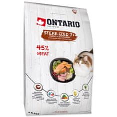 Ontario Krmivo Cat Sterilised 7+6,5kg