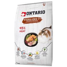 Ontario Krmivo Cat Sterilised 7+6,5kg