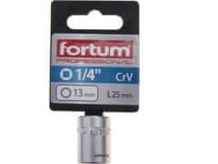 Fortum Hlavica nástrčná 1/4", 13mm, L 25mm