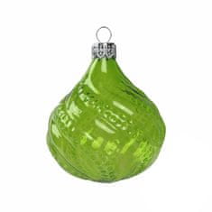 Decor By Glassor Vianočná ozdoba kvapka zelená
