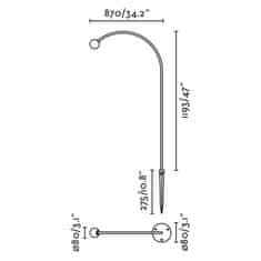 FARO Barcelona FARO CUCA 1193 lampa so zápichom, čierna 24V