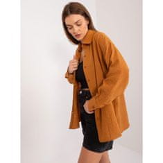 FANCY Dámska košeľa bez gombíkov oversize svetlohnedá FA-KS-9152.30_407236 L-XL