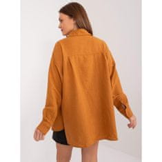 FANCY Dámska košeľa bez gombíkov oversize svetlohnedá FA-KS-9152.30_407236 L-XL