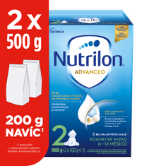 Nutrilon 2 Advanced pokračovacie dojčenské mlieko 6x 1 kg, 6+