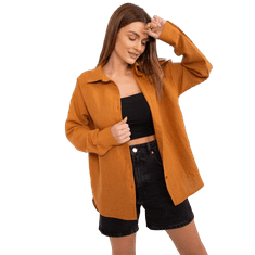 FANCY Dámska košeľa bez gombíkov oversize svetlohnedá FA-KS-9152.30_407236 L-XL