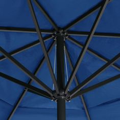 Vidaxl Vonkajší slnečník s hliníkovou tyčou 500 cm, azúrovo modrý