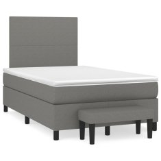 shumee Boxspring posteľ s matracom tmavohnedá 120x190 cm látka