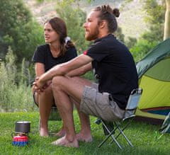 Naturehike cestovná stolička s operadlom - čierna