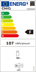 CHiQ Chladnička 94 litrov CSR94D4EB + 12 let záruky na kompresor (bez registrácie)