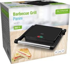 ACTIVER Sendvičovač na panini APG053, 800 W, čierny