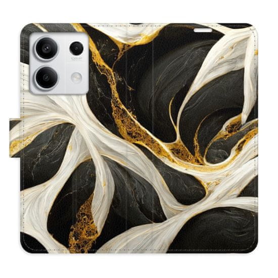 iSaprio Flipové puzdro - BlackGold Marble pre Xiaomi Redmi Note 13 5G