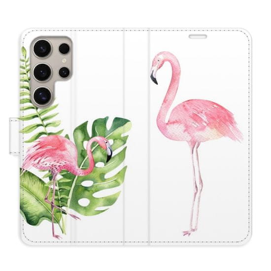 iSaprio Flipové puzdro - Flamingos pre Samsung Galaxy S24 Ultra