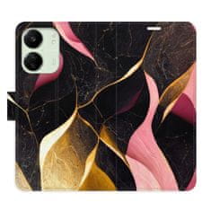 iSaprio Flipové puzdro - Gold Pink Marble 02 pre Xiaomi Redmi 13C