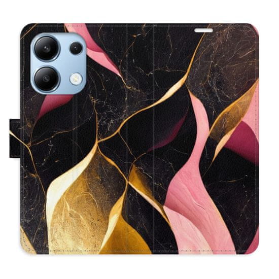 iSaprio Flipové puzdro - Gold Pink Marble 02 pre Xiaomi Redmi Note 13