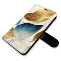 iSaprio Flipové puzdro - GoldBlue Leaves pre Xiaomi Redmi Note 13 Pro 5G / Poco X6 5G