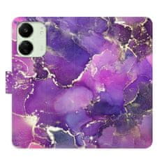 iSaprio Flipové puzdro - Purple Marble pre Xiaomi Redmi 13C