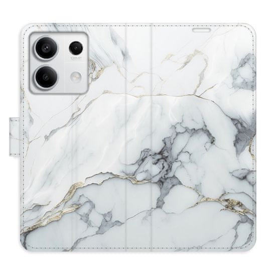 iSaprio Flipové puzdro - SilverMarble 15 pre Xiaomi Redmi Note 13 5G