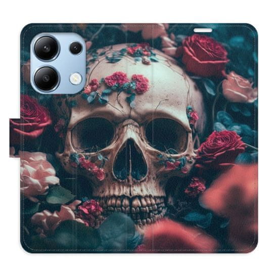 iSaprio Flipové puzdro - Skull in Roses 02 pre Xiaomi Redmi Note 13