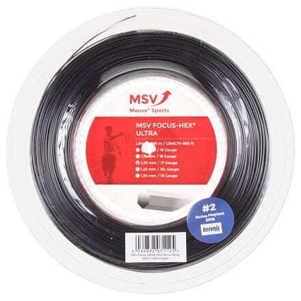 MSV Focus HEX Ultra tenisový výplet 200 m čierna priemer 1,15