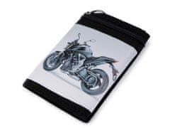 Textilná peňaženka s retiazkou - šedá najsvetlejšia motorka