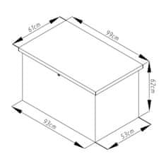 G21 Záhradný box Denver 280 L, antracitový plechový