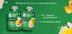 GERBER Kapsička organic ovocná mango a broskyňa s kokosovým mliekom 80 g, 6+