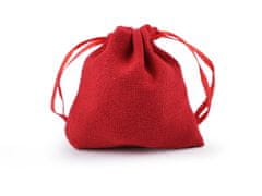 Darčekové vrecúško 8x8 cm textilné - červená