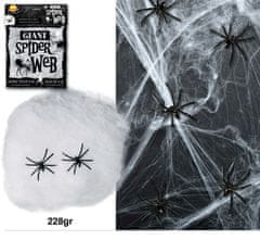 Pavučina biela s 4 pavúkmi - Halloween - 228 g