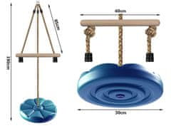 Sobex Detský okrúhly disk záhradná hojdačka lano silné