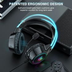 Onikuma X15 PRO Double-Head Beam RGB Wired Gaming Headset Black