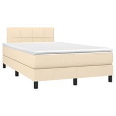 Petromila vidaXL Boxspring posteľ s matracom krémová 120x190 cm látka