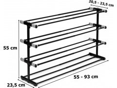 Wellhox Nastaviteľný stojan na topánky Diana 4 úrovne