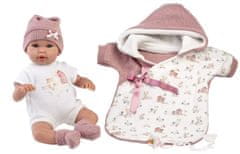 Llorens 63650 New Born - realistická bábika bábätko so zvukmi a mäkkým látkovým telom - 36 cm